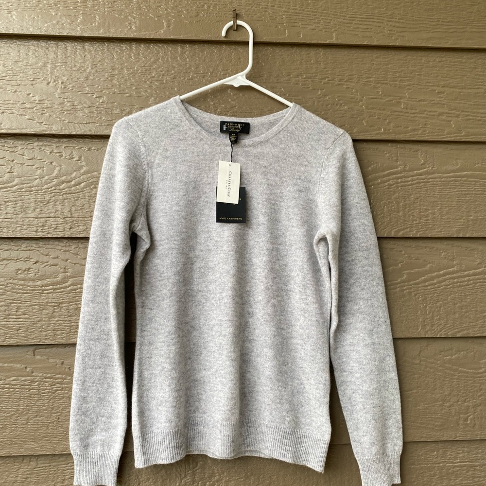 NWT 100% Pure Cashmere charter club luxury cashmere women Sweater